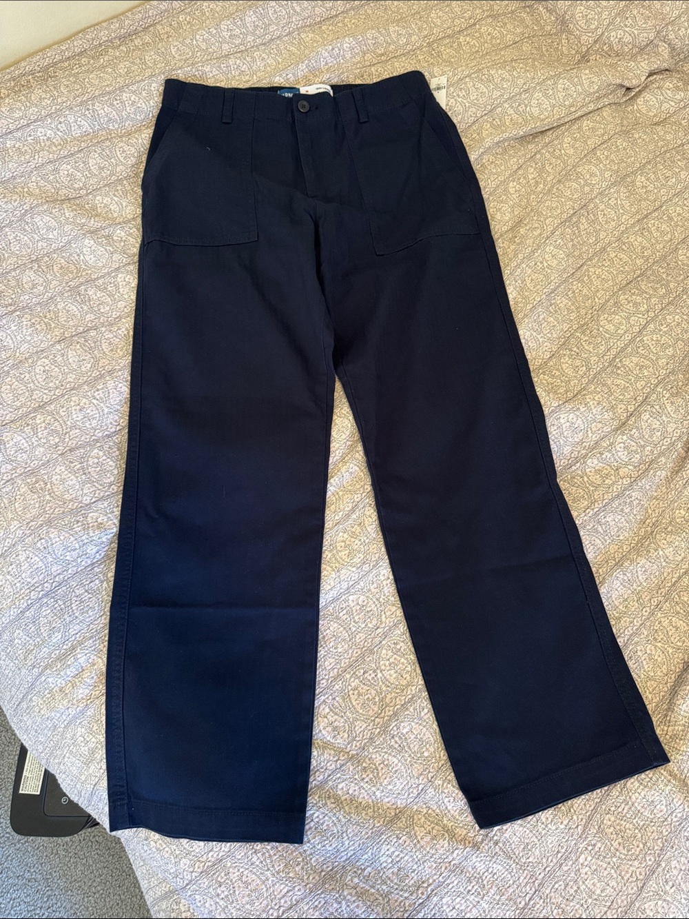 Old Navy Men's Navy Wide-Leg Chinos